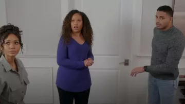 Rag and Bone Pierce Marl Cashmere Crew worn by Spencer James (Daniel Ezra) as seen in All American (S05E13)