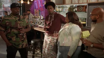Polo Ralph Lauren Mesh Camo Polo worn by Sherm Jones (Carl Tart) as seen in Grand Crew (S01E02)