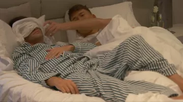 Bambi & Birdie Collared Green Stripe Pajamas worn by Josh Flagg as seen in Million Dollar Listing Los Angeles (S14E12)