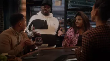 Adidas Asymmetrical Block Hoodie worn by Sherm Jones (Carl Tart) as seen in Grand Crew (S01E04)