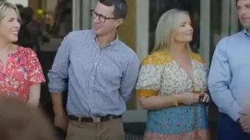 Anthropologie Tiered & True Flo­ral Maxi Dress worn by Claire as seen in Home Town (S07E13)