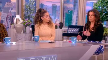 Simkhai Solene Ribbed-knit Sweater worn by Alyssa Farah as seen in The View on March 14, 2023