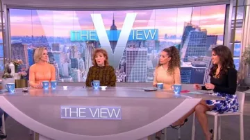 Jason Wu Abstract-print Ruched Skirt worn by Alyssa Farah as seen in The View on March 14, 2023