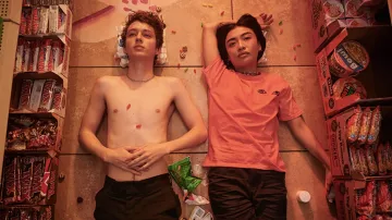 David Bowie "Ziggy Stardust" Eye T-shirt worn by Dara (Brianne Tju) as seen in Three Months movie outfits