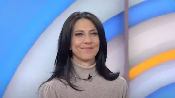 Ba&Sh Eden Balloon Sleeve Wool Sweater worn by Dr. Natalie Azar as seen in Today on March 14, 2023