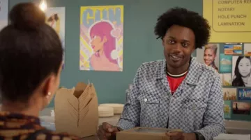 Ted Baker Falofel Denim Jacket worn by Noah Koles (Echo Kellum) as seen in Grand Crew (S01E06)