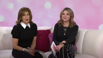 Alice + Olivia Chase Puff Sleeve Sweater with Removable Collar worn by Hoda Kotb as seen in Today with Hoda & Jenna on March 14, 2023