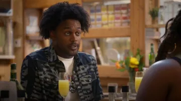 G Star 3301 Slim Shirt In Rinsed Gothic Vert worn by Noah Koles (Echo Kellum) as seen in Grand Crew (S01E07)