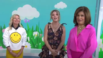 Ulla Johnson Candace Ruffled Midi-Dress usado por Jenna Bush Hager como se ve en Today with Hoda & Jenna el 15 de marzo de 2023