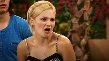 Cavendish French Silver Wishbone Necklace worn by Kim Crawford (Olivia Holt) as seen in Kickin' It (S03E13)