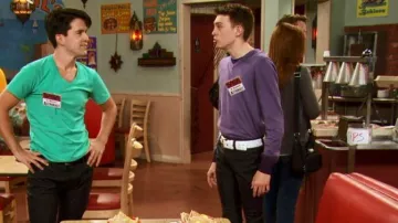 BeltsandStuds Goth Punk White Stud Studded Snap on Belt worn by Milton Krupnick (Dylan Riley Snyder) as seen in Kickin' It (S03E14)