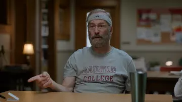 Nike Swoosh Headband in Grey worn by William Henry Devereaux Jr (Bob Odenkirk) in Lucky Hank (S01E01)