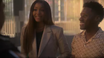 Zara Crop Checked Blazer worn by Kiela Hall (Daniella Perkins) as seen in grown-ish (S05E18)