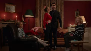 Les Girls Les Boys Re­flec­tive Lo­go Slim Track Pants worn by Keeley Jones (Juno Temple) as seen in Ted Lasso (S02E04)