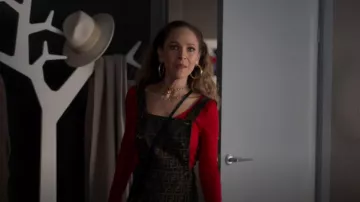 Fendi FF Logo Print Pinafore Dungaree Overall Dress Zucca Pattern worn by Keeley Jones (Juno Temple) as seen in Ted Lasso (S02E12)