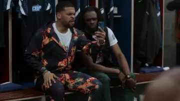 Bape Tie Dye Track Pants worn by Isaac McAdoo (Kola Bokinni) as seen in Ted Lasso (S03E01)
