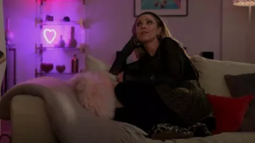 Only Mesh Long Sleeved Top with Black Dots worn by Keeley Jones (Juno Temple) as seen in Ted Lasso (S02E07)