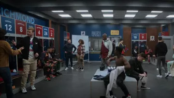 Daily Paper Logo-Embellished Slim-Fit Trousers worn by Jan Maas (David Elsendoorn) as seen in Ted Lasso (S03E01)