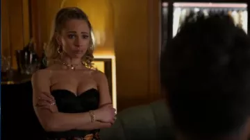 Fleur Du Mal Black Hamptons Bustier worn by Keeley Jones (Juno Temple) as seen in Ted Lasso (S02E11)