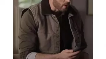 Vest jacket worn by Cole (Chris Evans) as seen in Ghosted