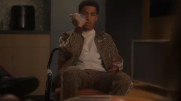 Palm Angels Leopard Pants worn by Andre Johnson, Jr. (Marcus Scribner) as seen in grown-ish (S05E18)