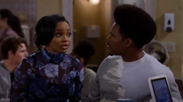 Pleasures Moon Sweater worn by Carter (Julian Gant) as seen in Call Me Kat (S03E18)