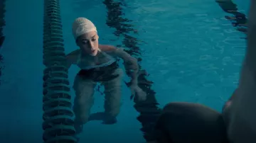 Jets Classique Halter Boyleg One piece worn by Josie Buhrman (Lizzy Caplan) as seen in Truth Be Told (S01E04)