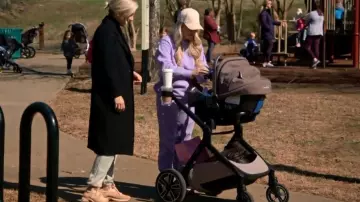 Chanel Sneaker Trainer Fabric Suede Grey Beige Lace-Up Low worn by Savannah Chrisley as seen in Chrisley Knows Best (S10E06)