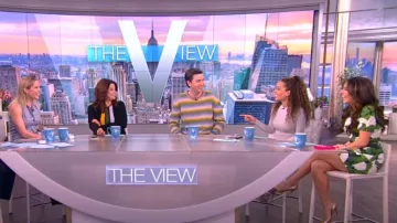 Oscar De La Renta Hydrangea Zip-Front Minidress worn by Alyssa Farah as seen in The View on March 17, 2023
