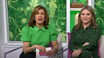 Alice + Olivia Chase Cable-Knit Puff-Sleeve Sweater worn by Hoda Kotb as seen in Today with Hoda & Jenna on March 17, 2023