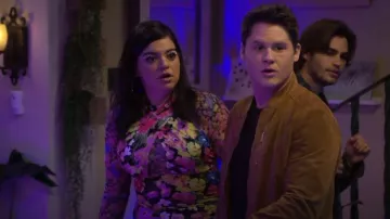 By Anthropologie Mesh Halter Mock-Neck Dress worn by Mayan (Mayan Lopez) as seen in Lopez vs Lopez (S01E15)