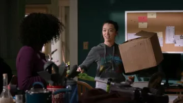 Junk Food Distressed Pink Floyd Hoodie worn by Dr. Mika Yasuda (Midori Francis) as seen in Grey's Anatomy (S19E10)