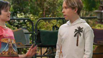 Scotch & Soda Embroidered Organic Cotton Hoodie worn by Jake (Luke Busey) as seen in BUNK'D (S06E19)