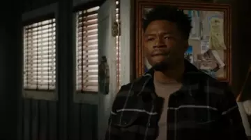 Chaqueta Patagonia Melton Wool Trucker para hombre usada por Devin Rountree (Caleb Castille) como se ve en NCIS: Los Ángeles (S14E15)