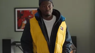 Tommy Hilfiger Yellow Puffer Jacket worn by Bobby Diggs (Ashton Sanders) as seen in Wu-Tang: An American Saga (Season 3 Episode 7)