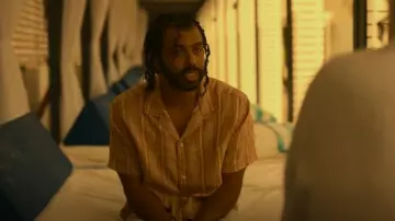 Royal Robbins Hempline Vertical Shirt worn by Rabbi Marshall Zucker (Daveed Diggs) as seen in Extrapolations (S01E01)