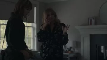 Diane von Furstenberg Isolde Floral-Print Crepe and Silk-Georgette Top worn by Dee Dee (Connie Britton) as seen in Dear Edward (S01E07)