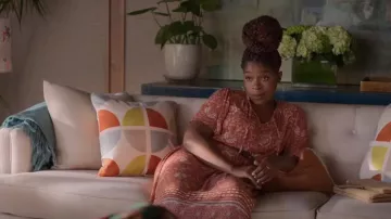 Knox Rose Flutter Short Sleeve Smocked Dress worn by Jane (Mimi Fletcher) as seen in Shrinking (S01E09)