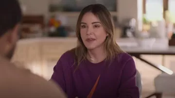 Aviator Nation Fade Bolt Crew Sweat­shirt worn by Liz (Christa Miller) as seen in Shrinking (S01E09)