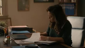 Gerard Darel Amely Linen V Neck Top usado por Jane Tennant (Vanessa Minnillo) como se ve en NCIS: Hawai'i (S02E17)