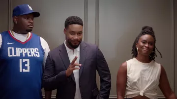 LA Clippers Icon Edition 2022/23 Nike Dri-FIT NBA Swingman Jersey worn by Sherm Jones (Carl Tart) as seen in Grand Crew (S02E03)