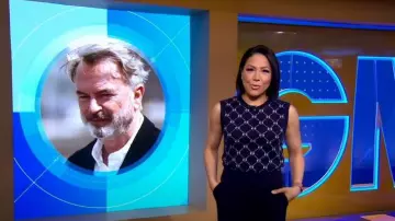 Maje Milia Sweater Vest worn by Stephanie Ramos as seen in Good Morning America on March 20, 2023