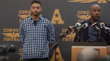 Loewe Fleece Back Checked Long Sleeve Shirt worn by Jordan Baker (Michael Evans Behling) as seen in All American (S05E14)