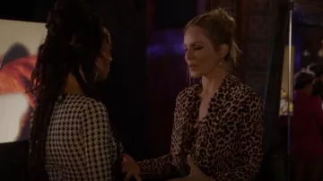 Ganni Printed Gerogette Long Sleeve Top worn by Laura Fine-Baker (Monet Mazur) as seen in All American (S05E14)