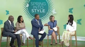 Na-Kd Matte Satin Maxi Skirt worn by Olivia Pérez as seen in Today on March 21, 2023