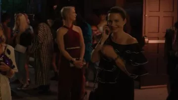 Likely Dash Halter Jumpsuit worn by Miranda Hobbes (Cynthia Nixon) as seen in And Just Like That… (S01E03)