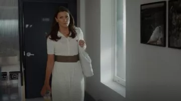 Gabriela Hearst Cate Merino Wool Knit Dress worn by Natasha Naginsky (Bridget Moynahan) as seen in And Just Like That… (S01E03)