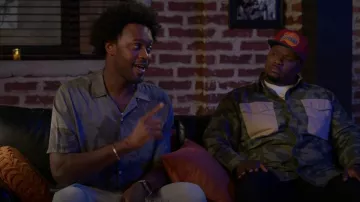 Allsaints Silverlake Tie Dye Short Sleeve Button-Up Camp Shirt worn by Noah Koles (Echo Kellum) as seen in Grand Crew (S02E03)