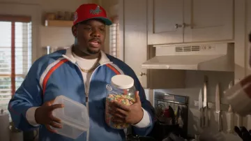 Sergio Tacchini Ghibli Zip Through Men's Track Top worn by Sherm Jones (Carl Tart) as seen in Grand Crew (S02E03)