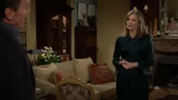 Banana Republic Silk Midi Shirtdress usado por Diane Jenkins (Susan Walters) como se ve en The Young and the Restless el 20 de marzo de 2023